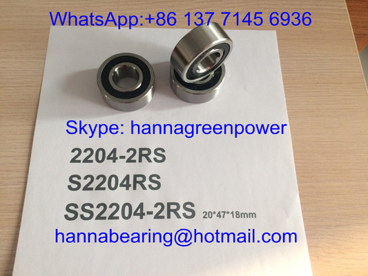 SS2204-2RS/S2204RS/2204 - cuscinetto a sfera autolineante dell'acciaio inossidabile di TVH con la guarnizione di gomma, 20*47*18mm