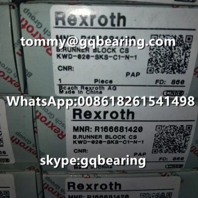 Tipo stretto materiale d'acciaio blocchetto standard di Rexroth R166681420 del corridore di altezza SKS di lunghezza di short