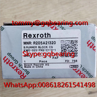 Materiale in acciaio al carbonio Rexroth R205E72320 Runner Block KWE-030-SNH-C2-H-1 Ball Rail RunnerBlock