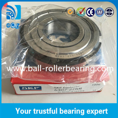 Acquistare Cuscinetto a sfera a scanalatura profonda SKF 6307-2ZNR a metallo scudo con anello di sto fabbricazione online