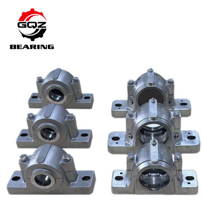 Acquistare GQZ UCP211 Unità cuscinetto a blocchetto con due flange e foro da 55mm, alloggiamento in ghisa equipaggiato con cuscinetto interno UC211 fabbricazione online