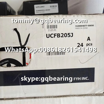 comprare Materiale in ghisa FYH UCFB205J 3 bulloni Flanche di cuscino blocco cuscinetto a sfera UCFB205 fabbricazione online