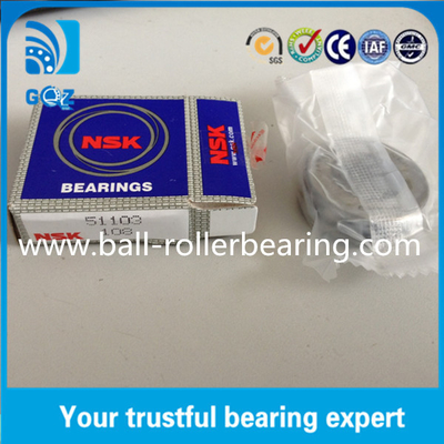 OD 30mm Teel Cage Ball Thrust Bearings 51103 Pesante carico Certificazione ISO9001