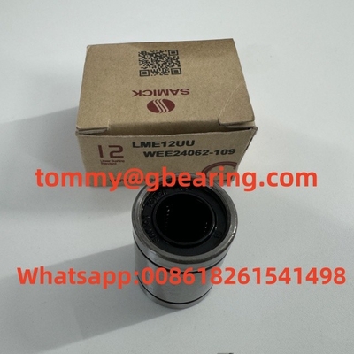 Acciaio Samick LME12UU WEE24062-109 gabbia in resina cuscinetto a sfera lineare LME12-A