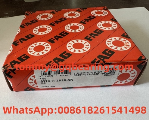 Cage di metallo in lamiera di acciaio FAG 6310-H-2RSR-SN-C3 cuscinetto a sfera a scanalatura profonda 50x110x27 mm