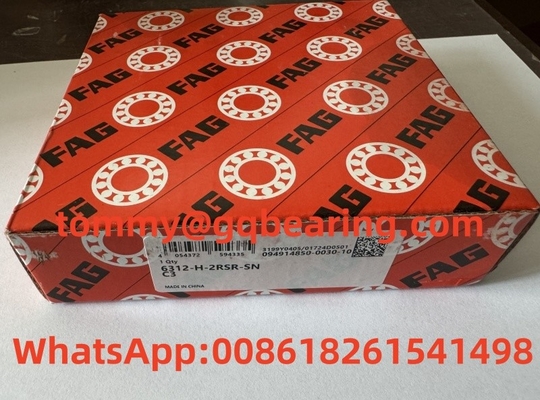 Cage di metallo in lamiera di acciaio FAG 6312-H-2RSR-SN-C3 cuscinetto a sfera a scanalatura profonda 60x130x31mm