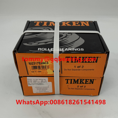 Timken Cage in ottone cuscinetto cilindrico a singola fila NJ2317EMAC3