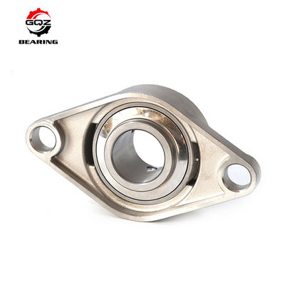 SSUCF205 Acciaio inossidabile 2 bulloni Blocco cuscino di flangia ovale cuscinetto a cuscinetto di 25 mm Per alimenti Macchine marine agricole GQZ all'ingrosso
