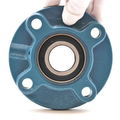 UCFC214 Unità cuscinetto a flangia tonda a quattro bulloni con foro da 70 mm UC214 Bloccaggio a vite in ghisa cuscinetto montato