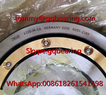 FAG 6320-M-C4 tipo gabbia in ottone a sfera a scanalatura profonda cuscinetto 100*215*47mm
